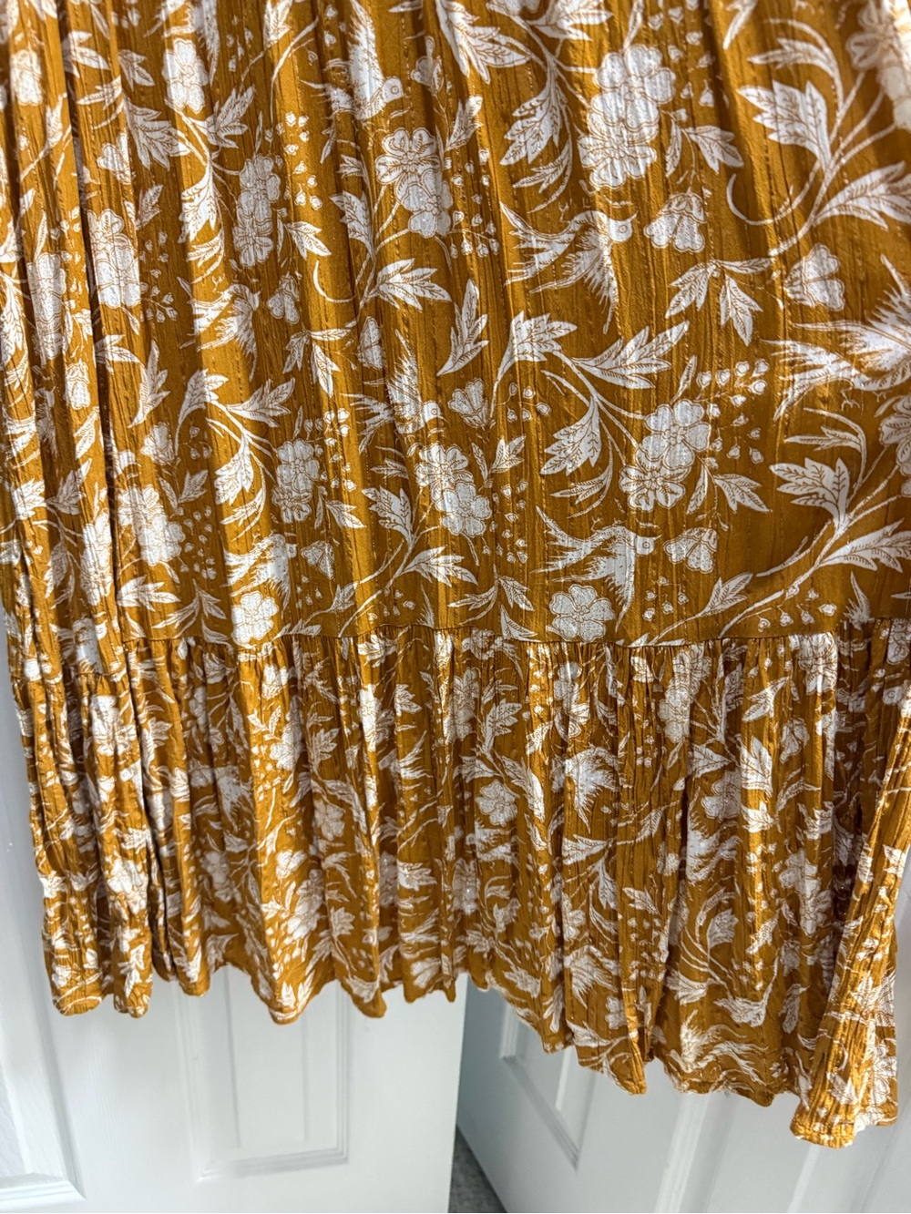 Universal Thread Mustard Yellow Floral Maxi Dress - Picture 6 of 7